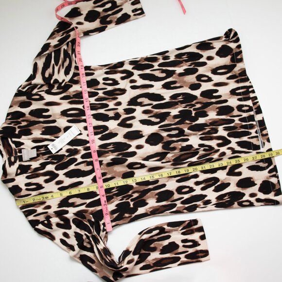 Chico's Polished Animal Print Tunic Top Long Sleeve Knit Shirt Size 1 Medium New - Picture 7 of 7